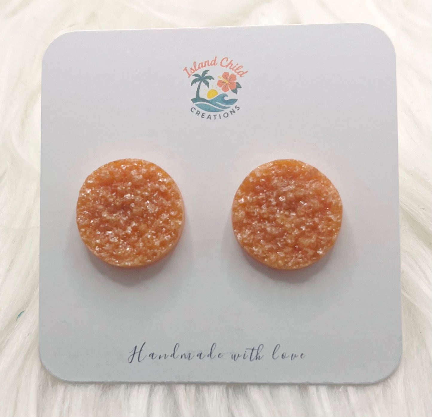 PEACH DRUZY STYLE STUDS