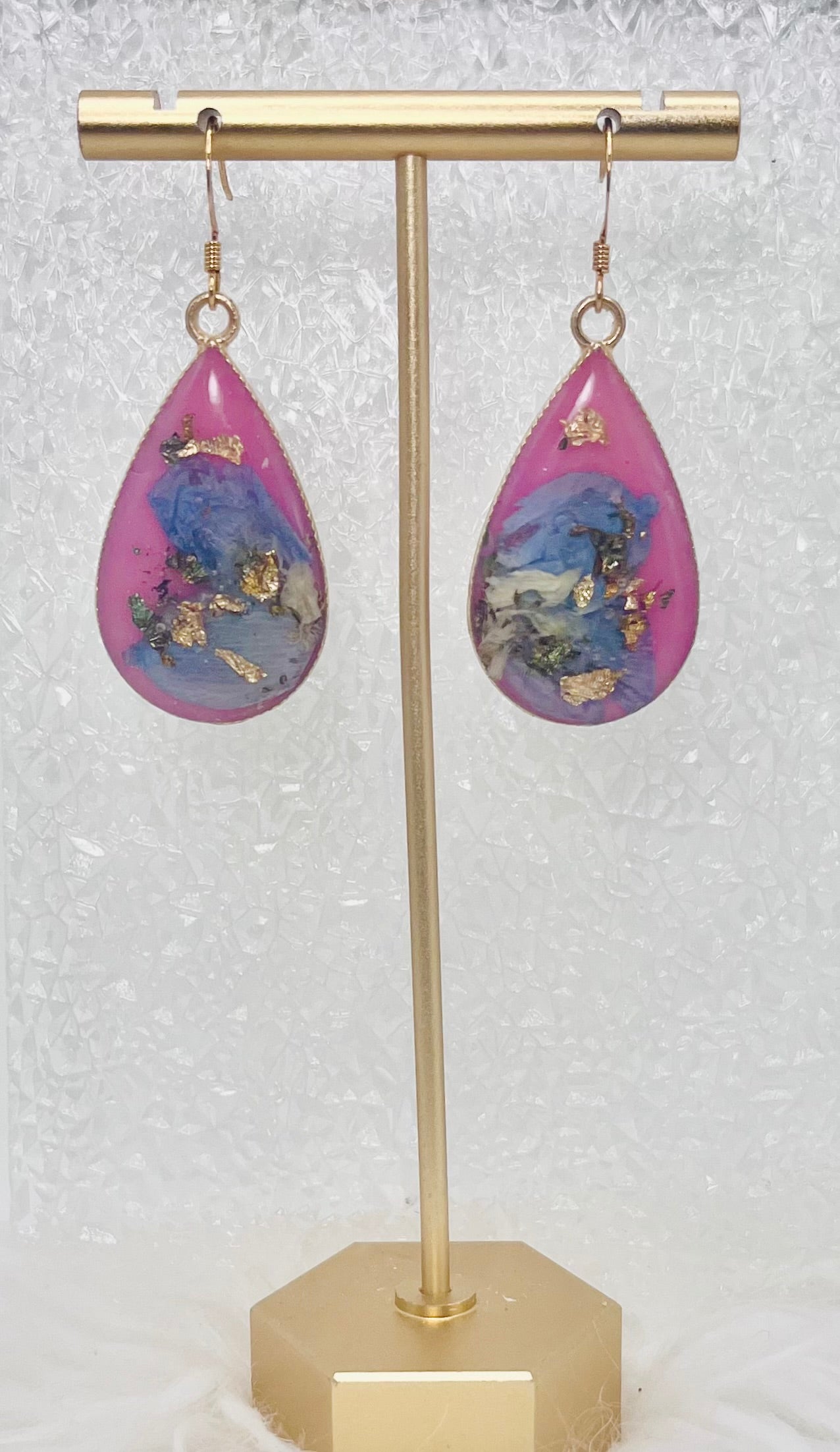 ORCHID PINK FLORAL DANGLES