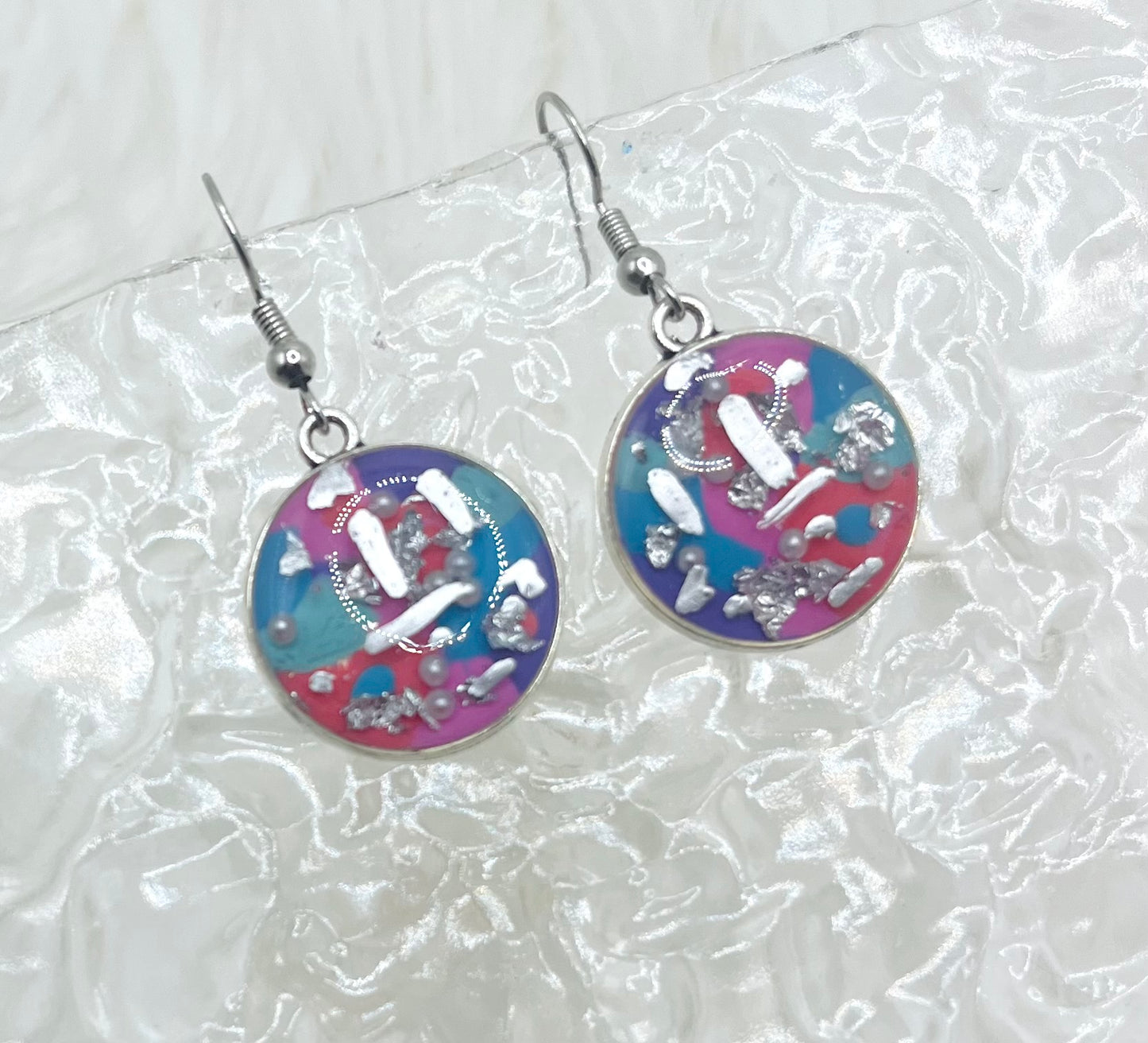 SILVER PAINTED DANGLES