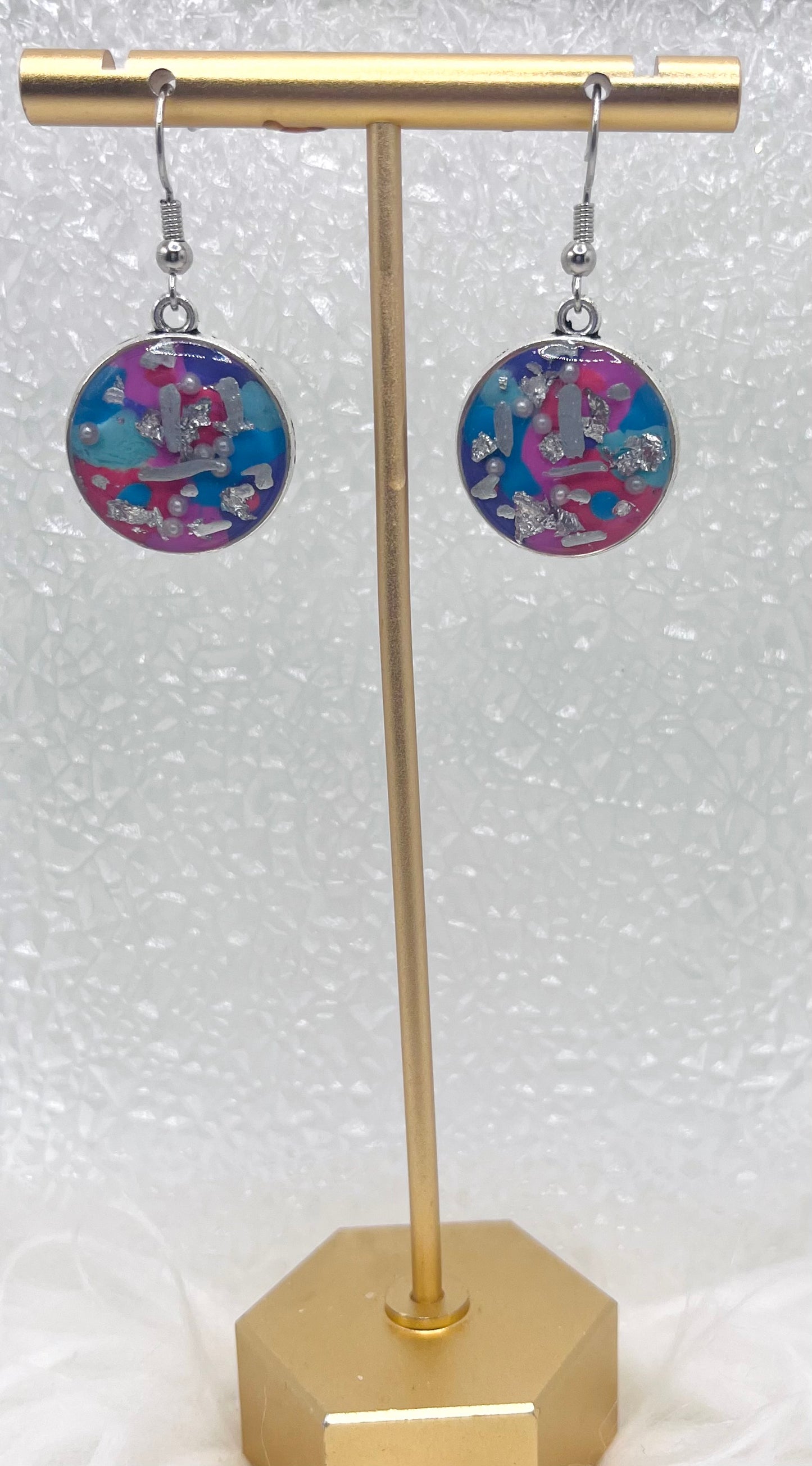 SILVER PAINTED DANGLES