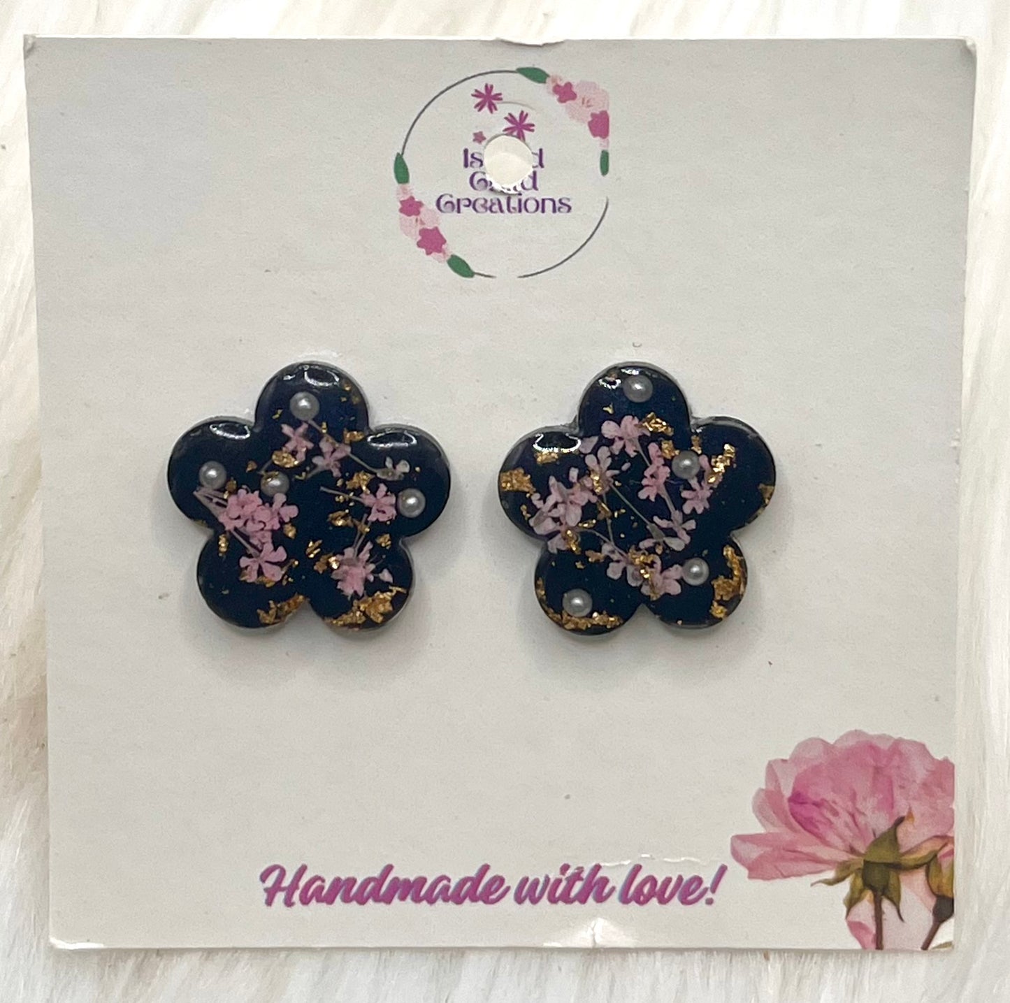 FLORAL PEARL STUDS