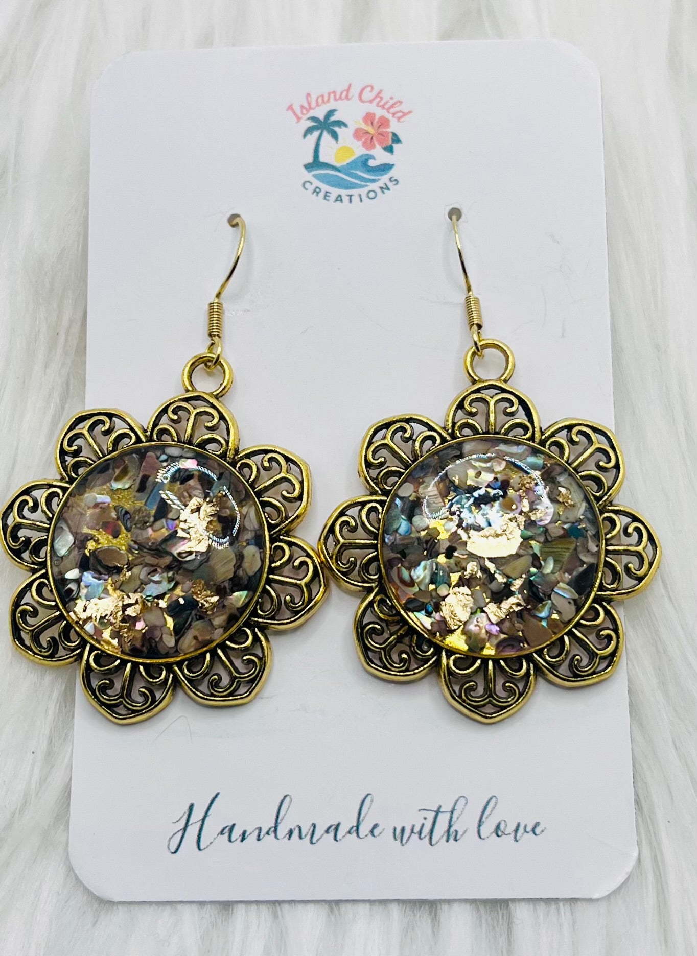 ABALONE SEASHELL DANGLES